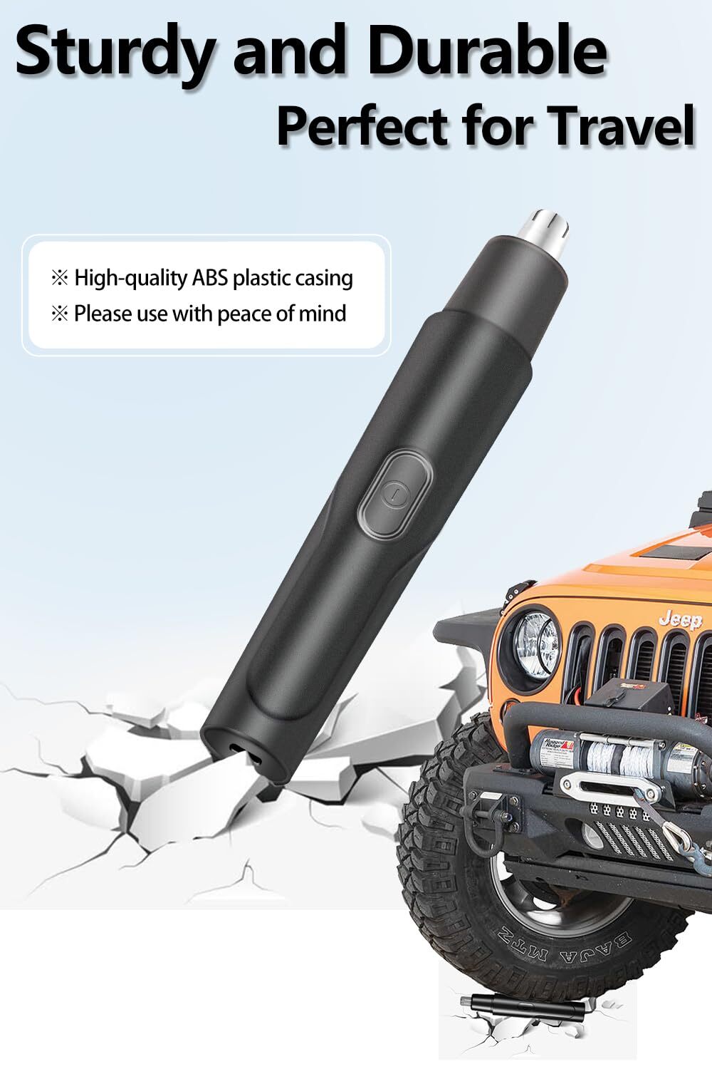 USB Rechargeable Nose & Ear Hair Trimmer - Painless, Compact, Quiet