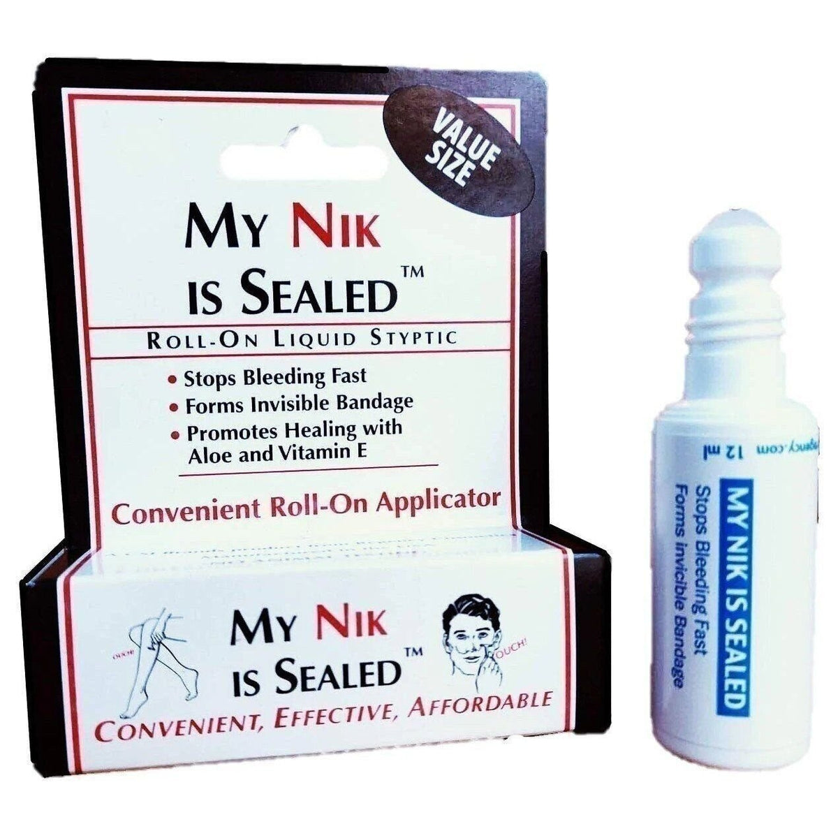 Liquid Styptic Roll-On for Cuts and Nicks - 12ml First Aid