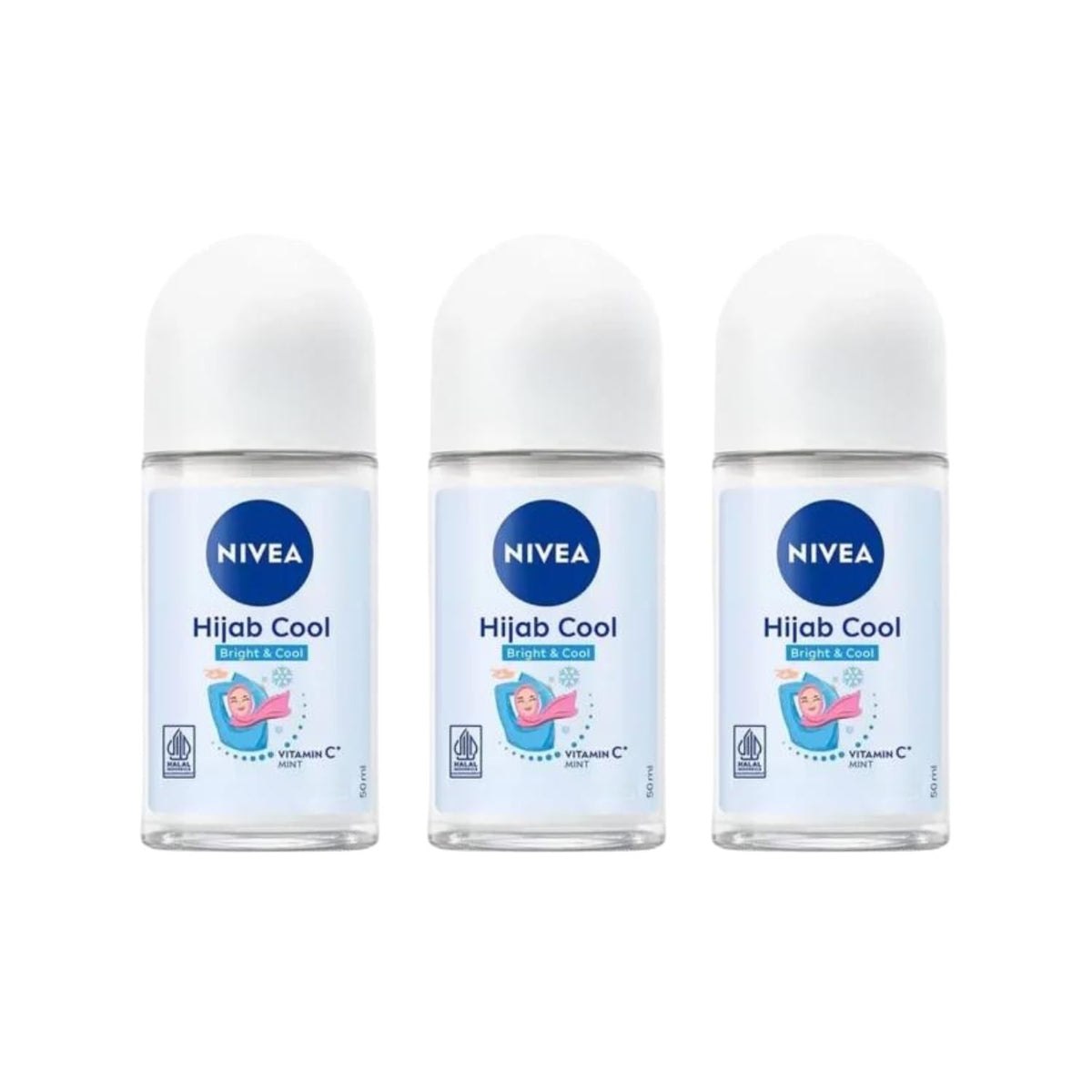 NIVEA Hijab Collection Anti-Perspirant Roll-On 50ML Pack - Long-Lasting Freshness & Skin Care