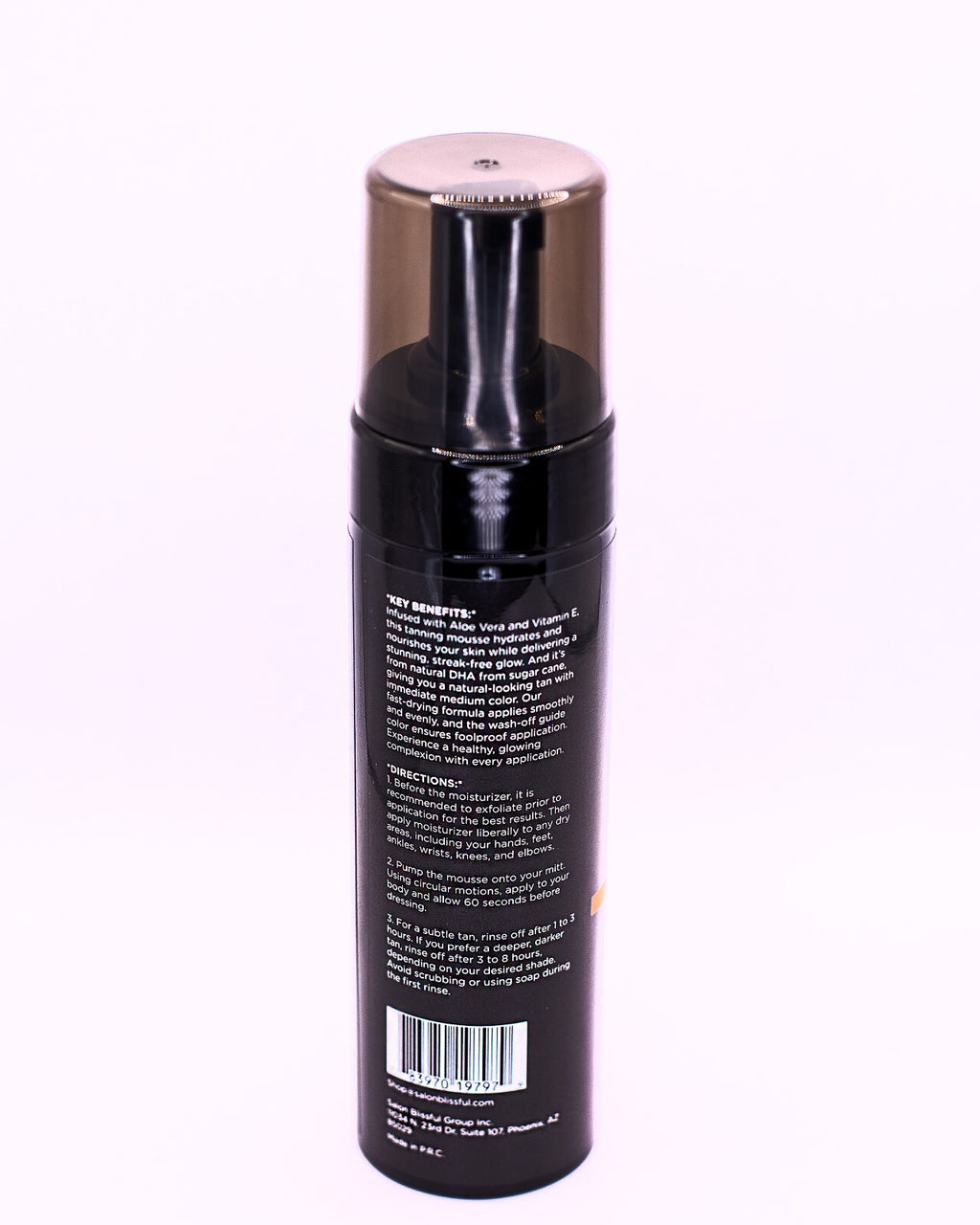 Medium Self Tanning Mousse - Natural Sugar Cane DHA, Sun-Kissed Glow, 6.76Oz