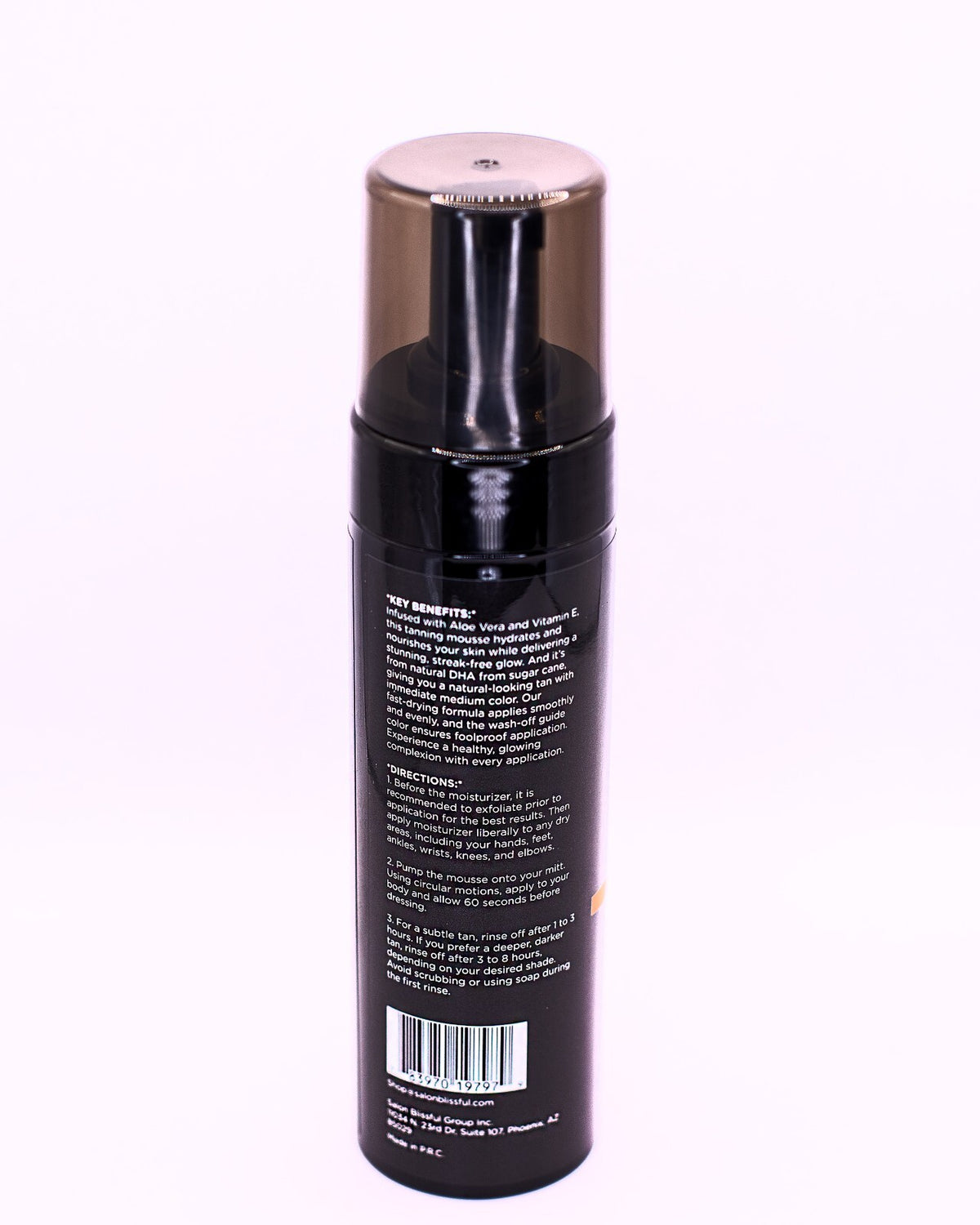 Medium Self Tanning Mousse - Natural Sugar Cane DHA, Sun-Kissed Glow, 6.76Oz
