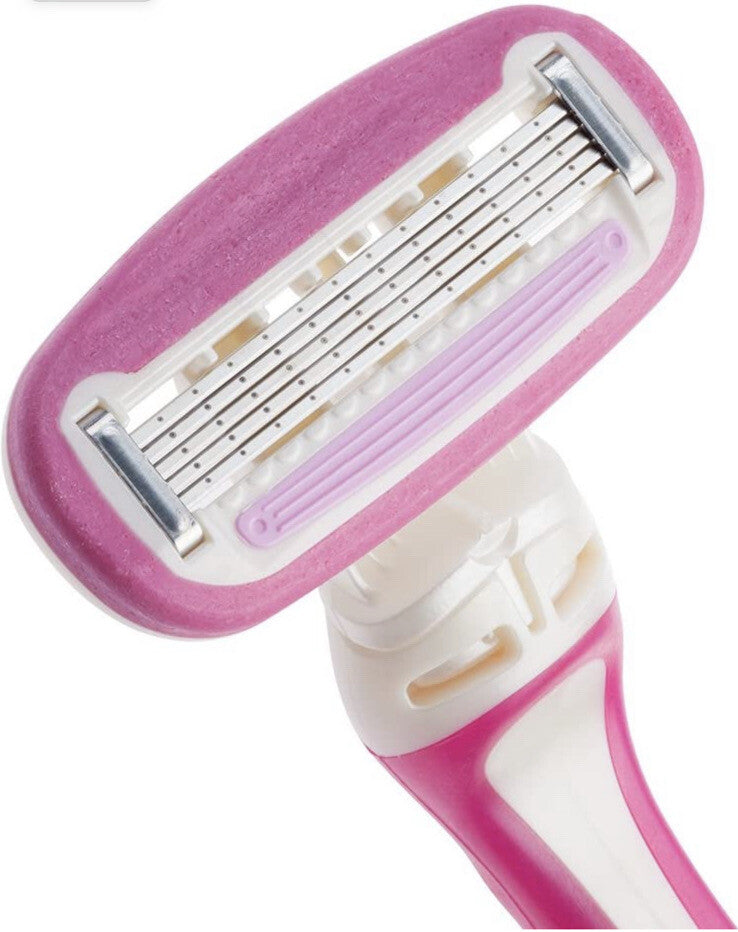 Women’s 5 Blade Razor System with Moisture Halo - Reusable Handle & Blades