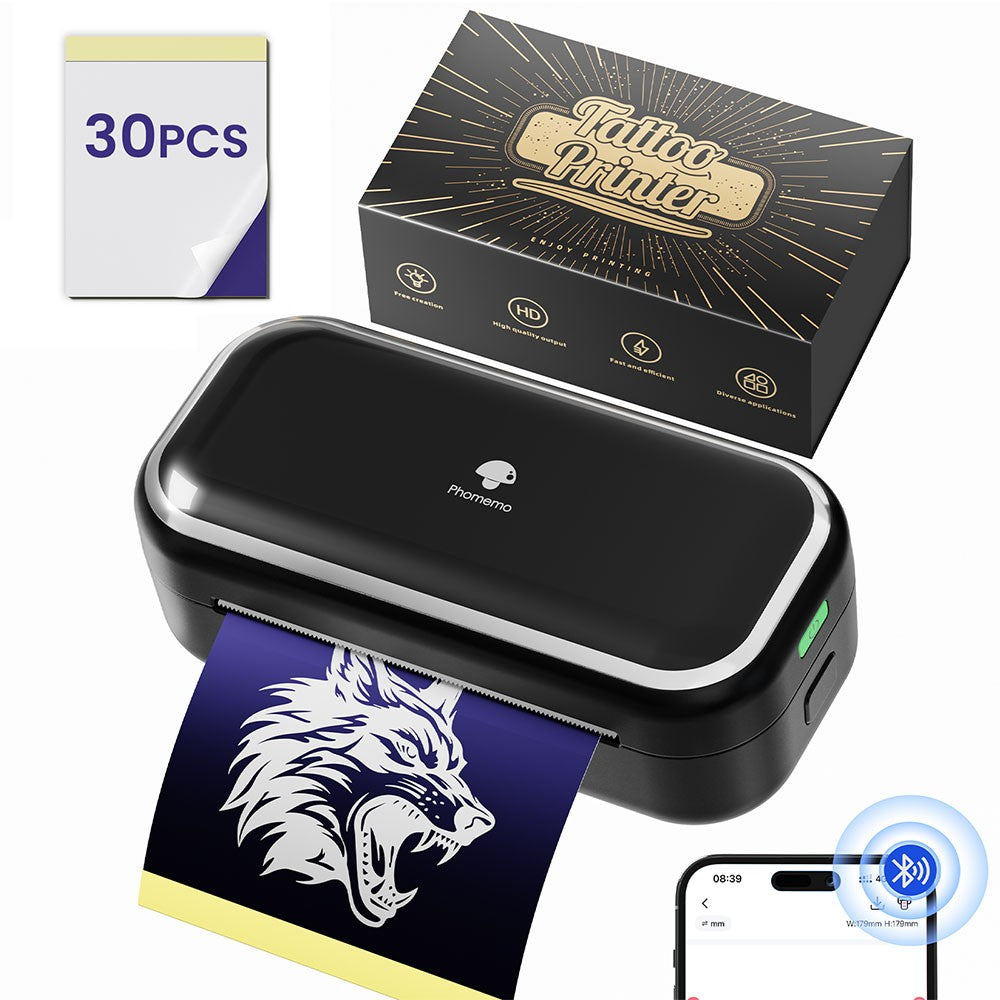 Tattoo Stencil Printer TP31 – Portable Thermal Printer for Beginners with 30 Sheets Paper