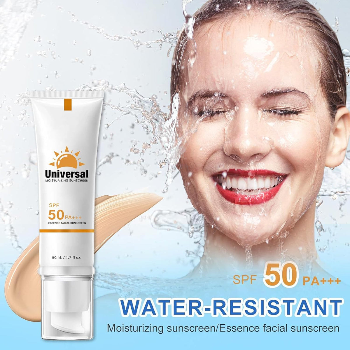 Tinted Sunscreen for Face SPF 50+ Hydrating UV Protection No White Cast