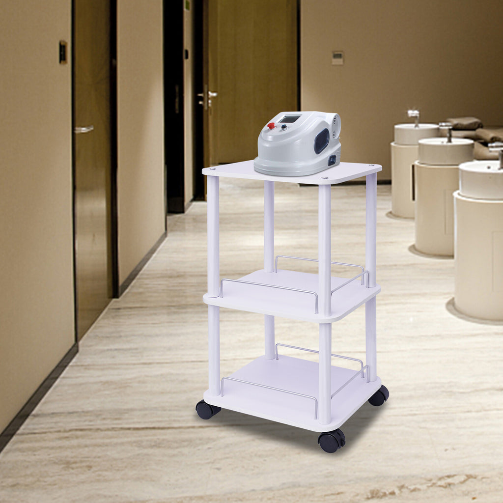 Salon Spa Beauty Equipment Trolley Cart with 3 Layers and 360° Rotating Wheels