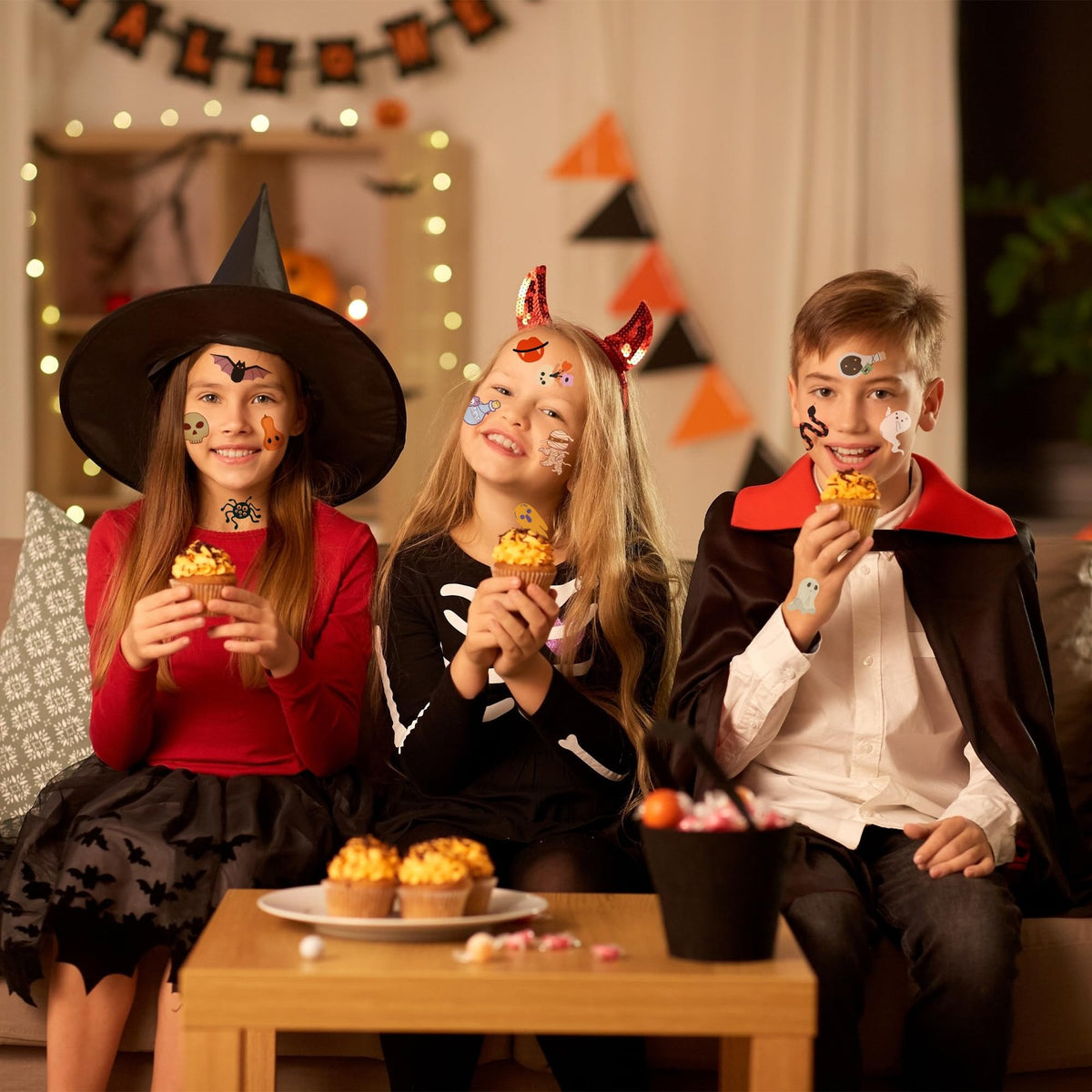 Halloween Temporary Tattoos for Kids, 190 Pc Party Favors Pack