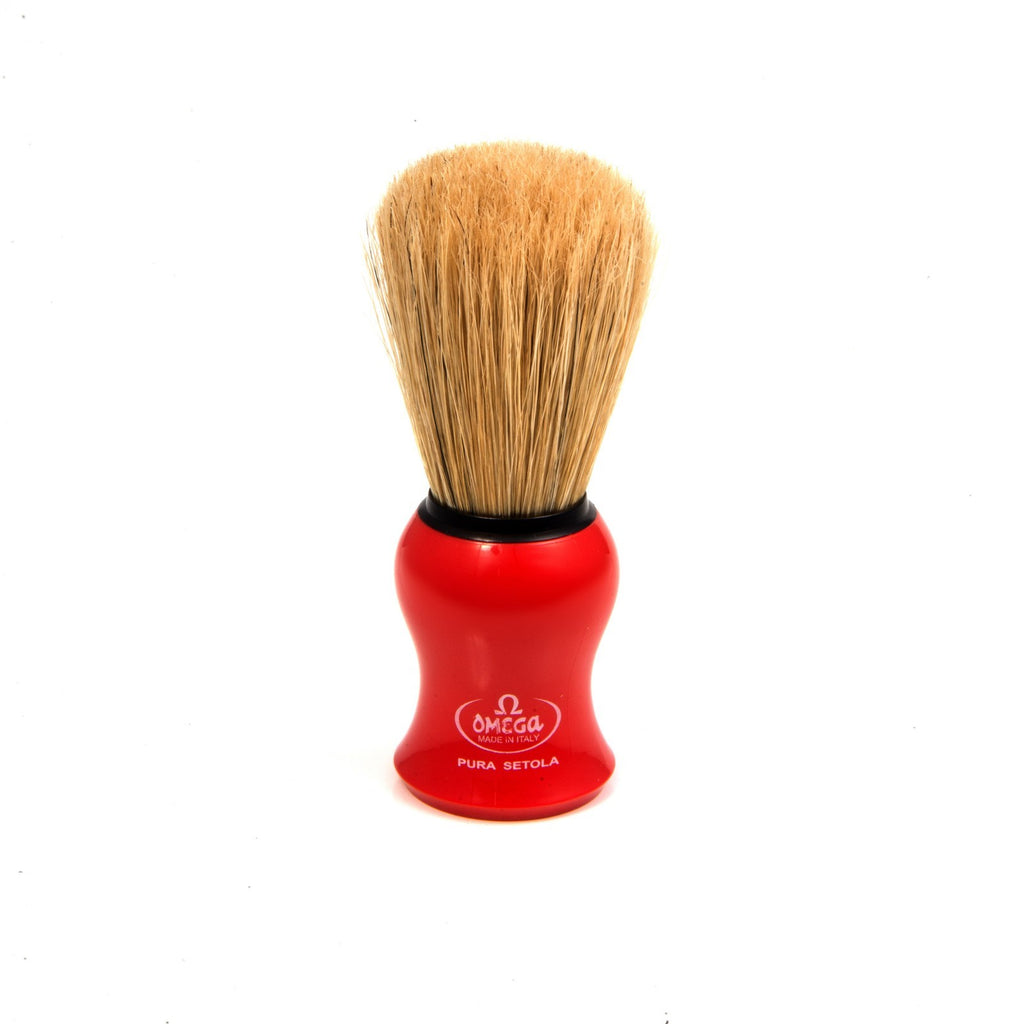 Natural Bristle Shaving Brush with Multi-Color Handle - 4.25 Inches Tall