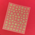 Gold Christmas Nail Stickers Wreath Snowflakes Reindeer Santa DIY Nail Art