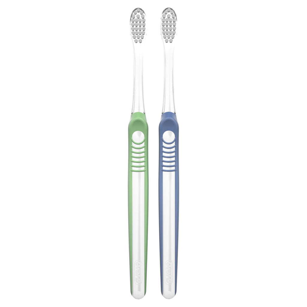 Sensitive Toothbrushes Pack of 2 - Ultra Soft Bristles, Multicolor