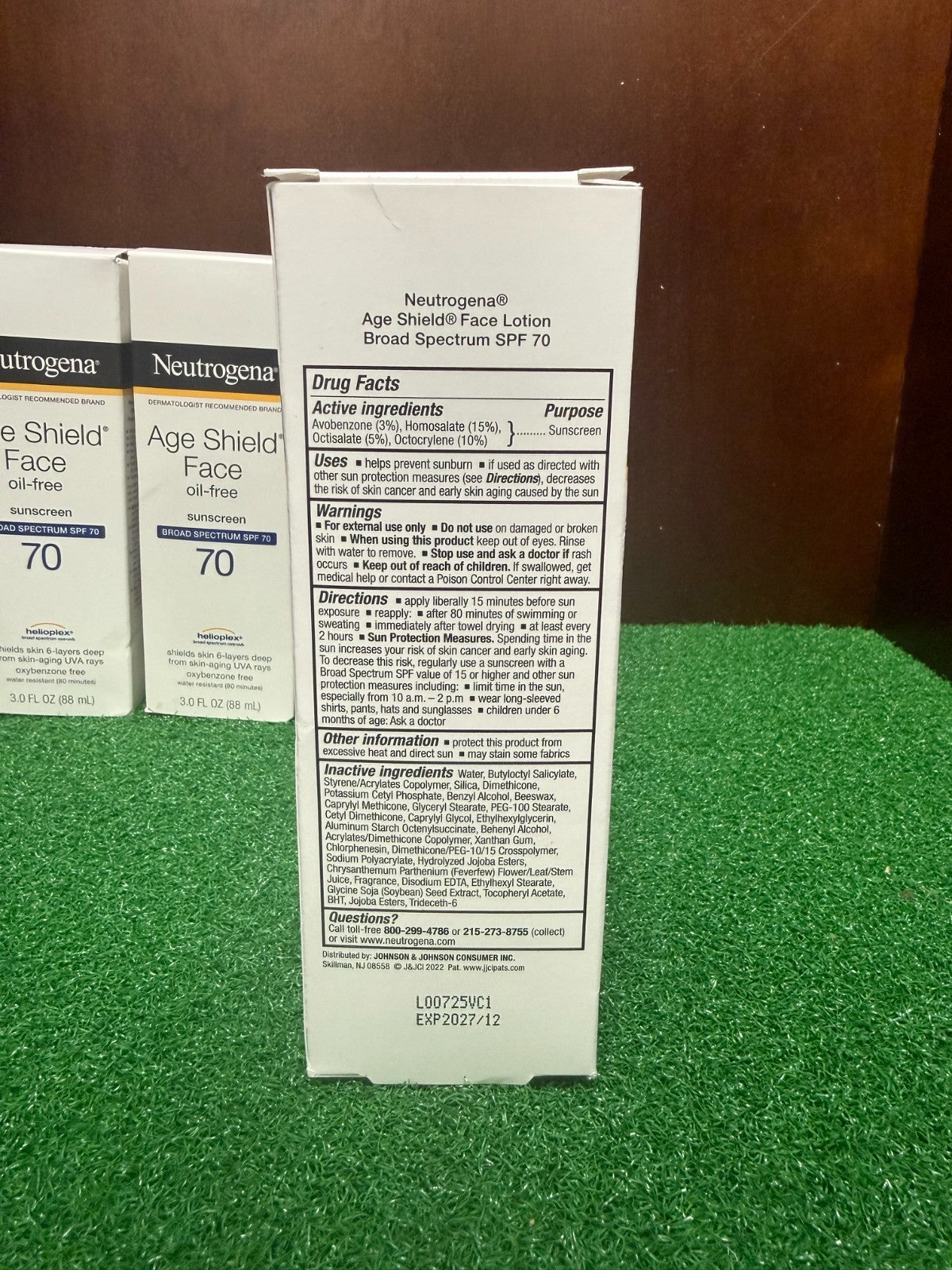 Neutrogena SPF 70 Face Sunscreen Lotion Oil-Free 3oz Pack of 3