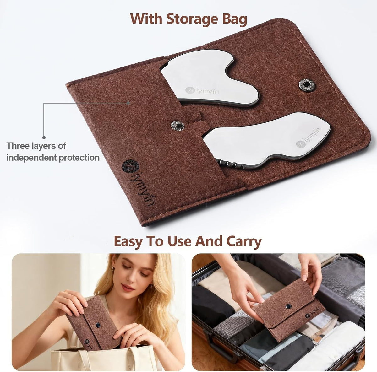 Stainless Steel Gua Sha Facial Tools Set for Face & Body Massage, Skin Rejuvenation