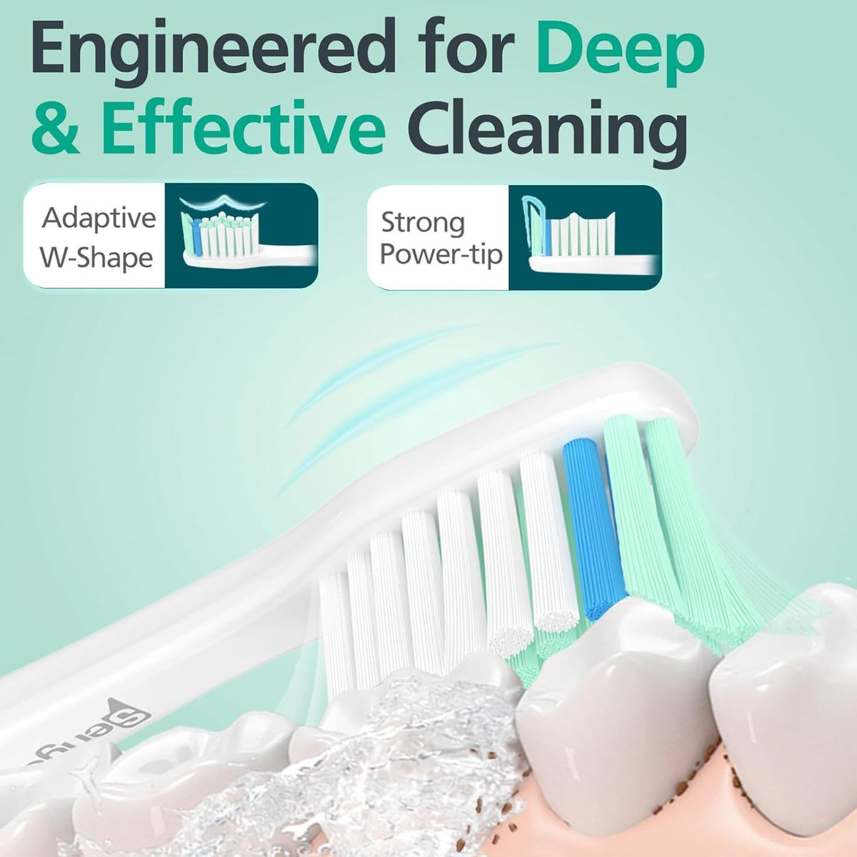 Replacement Toothbrush Heads for Sonicare E-Series 6 Pack – Compatible with Philips, Gentle Bristle Design