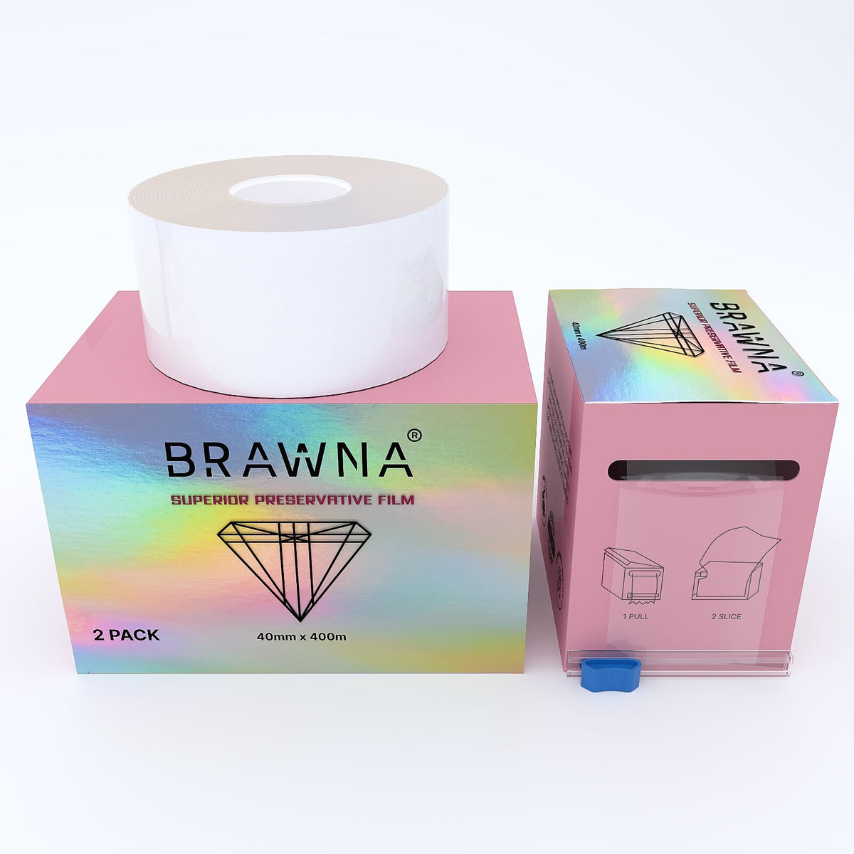 Plastic Wrap for PMU & Brow Lamination - 4cm x 400m Safe Non-Toxic Film Roller