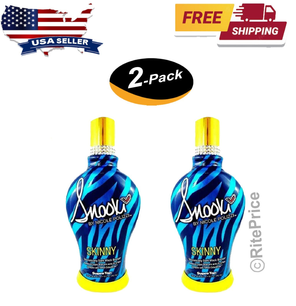 Dark Tanning Lotion - Black Bronzer with Firming & Tattoo Protection, 12 Oz (2 Pack)