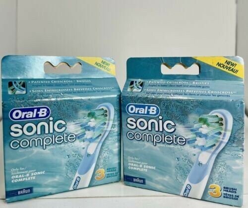 Oral-B Sonic Complete Replacement Toothbrush Heads - 6 Pack for Vitality S200 S320
