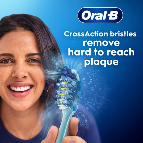 Soft Bristle CrossAction Toothbrushes Pack of 4 for Plaque Removal