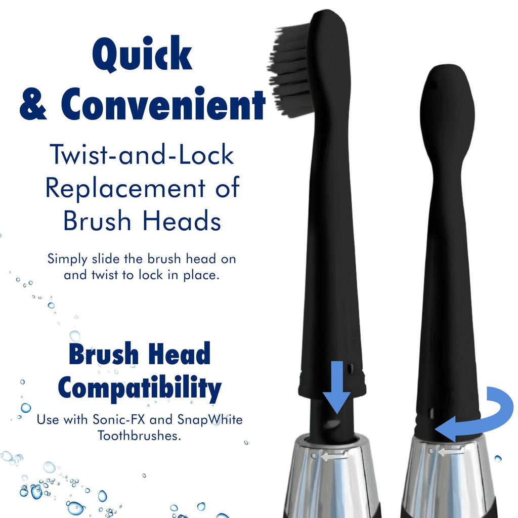Electric Toothbrush Replacement Heads Soft Charcoal Bristles Pack of 8