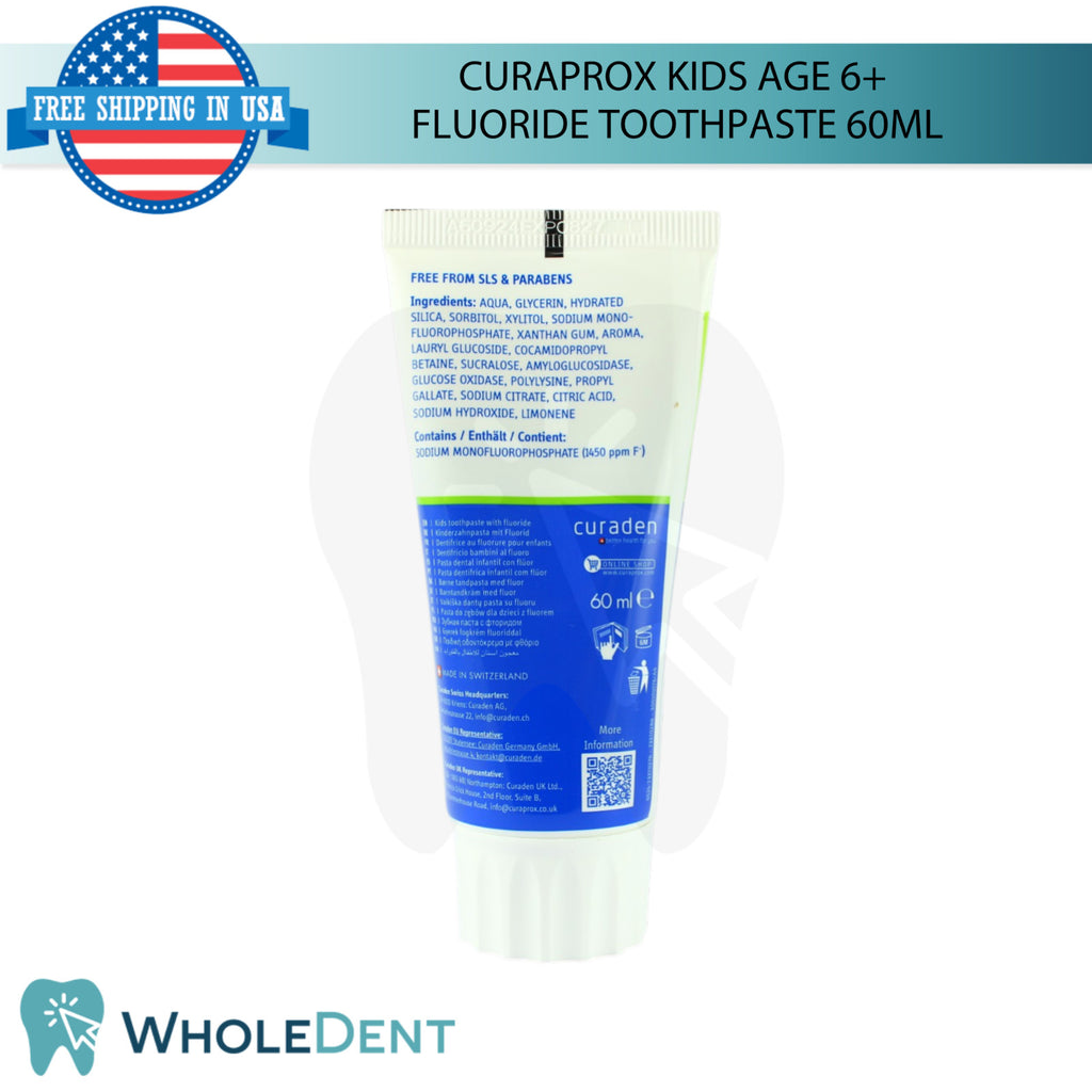 Kids Fluoride Toothpaste 60ml - Plaque Control & Enamel Protection
