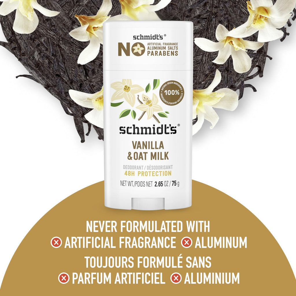 Natural Vanilla & Oat Milk Deodorant Stick - Vegan & Cruelty-Free, 2.65oz