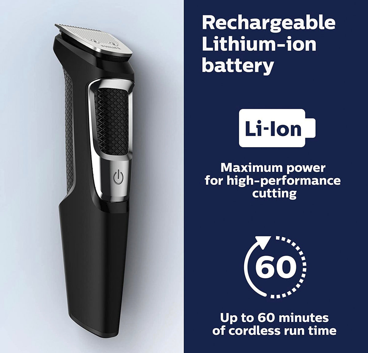 Multigroom Hair Clipper and Beard Trimmer with Nose & Ear Attachments