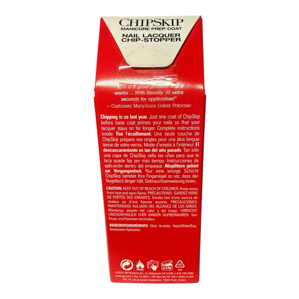OPI Chip Skip Manicure Prep Coat - Base Coat for Long-Lasting Nails 0.5oz