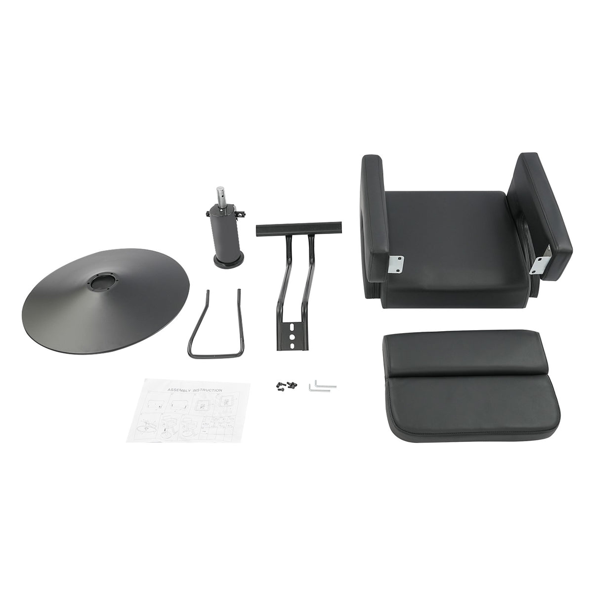 Hydraulic Salon & Barber Chair with 360° Adjustable Seat and Backrest