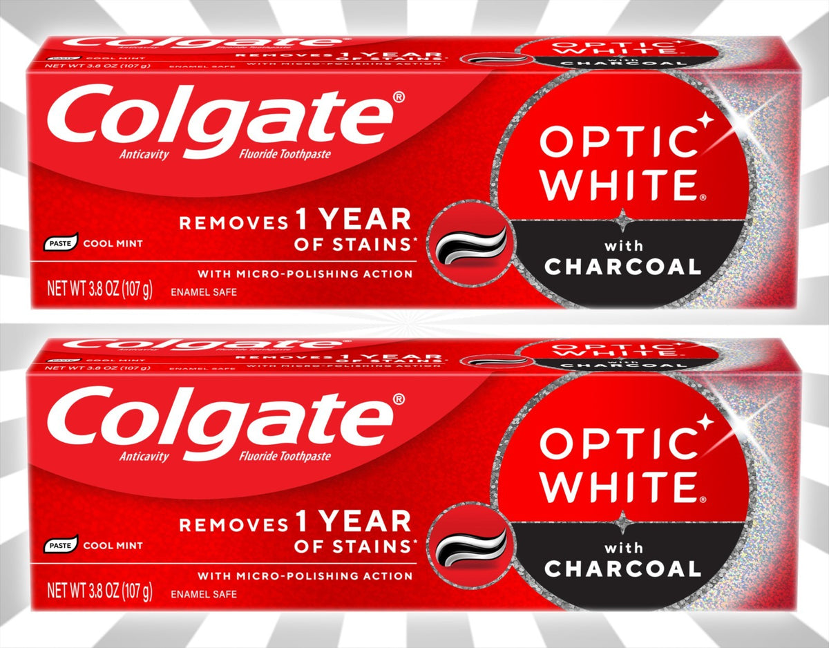 Whitening Toothpaste with Charcoal and Fluoride - Cool Mint Flavor - 2 Pack