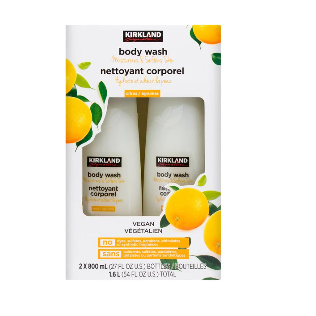 Moisturizing Plant-Based Body Wash with Citrus Scent - 2 Pack, 54 fl oz