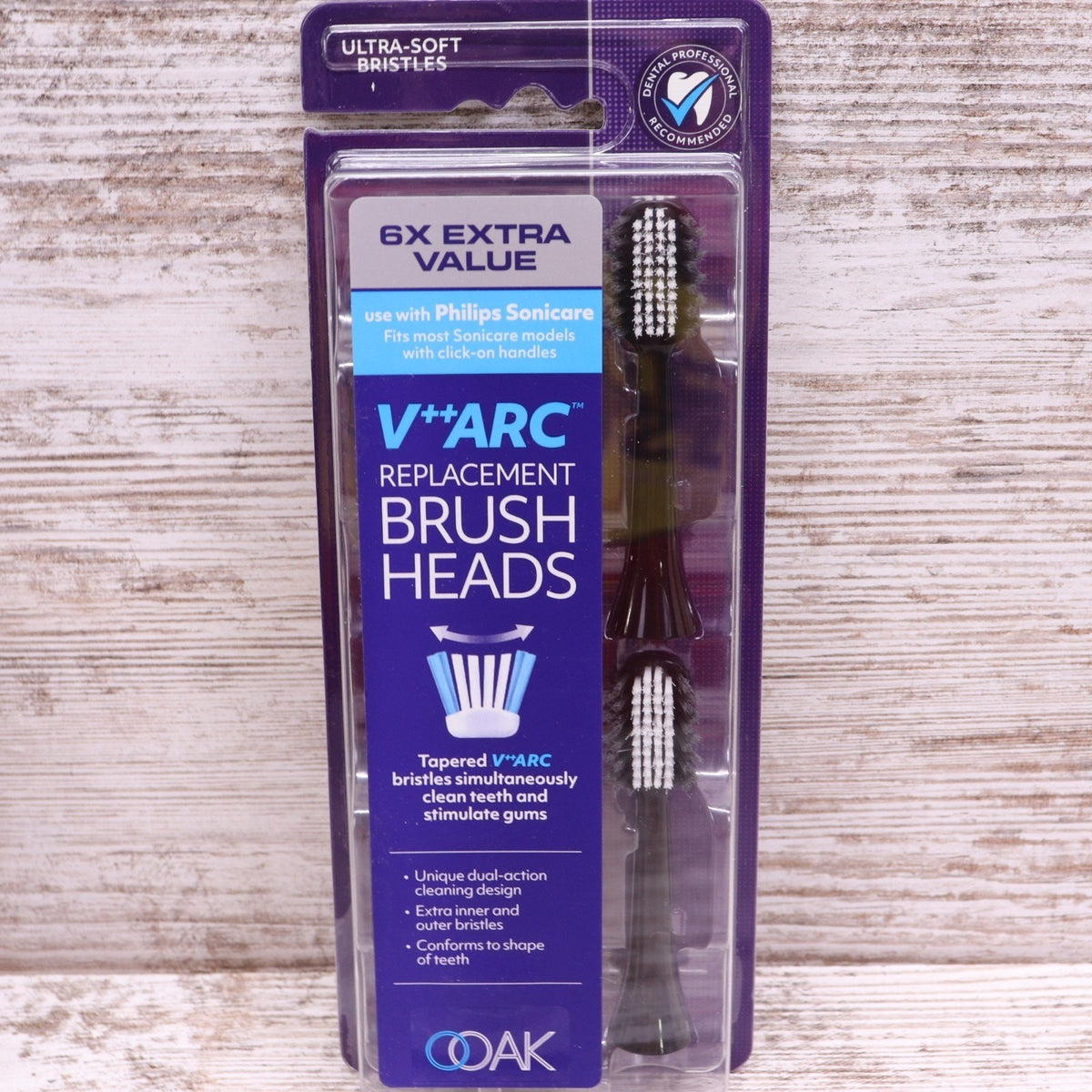 Replacement Ultra Soft Bristle Toothbrush Heads for Philips Sonicare - 6 Pack