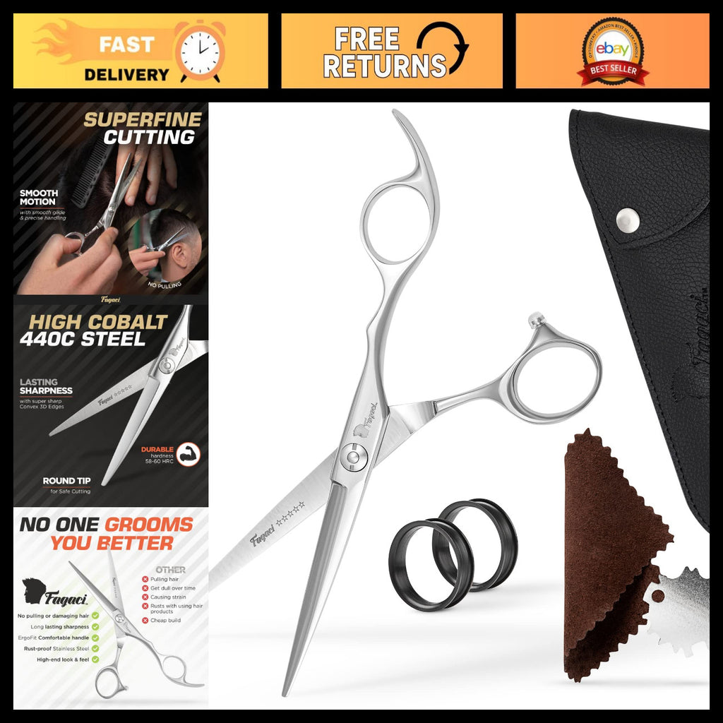 Professional 6-Inch Hair Cutting Scissors Shears - Sharp Blades for Salon Use