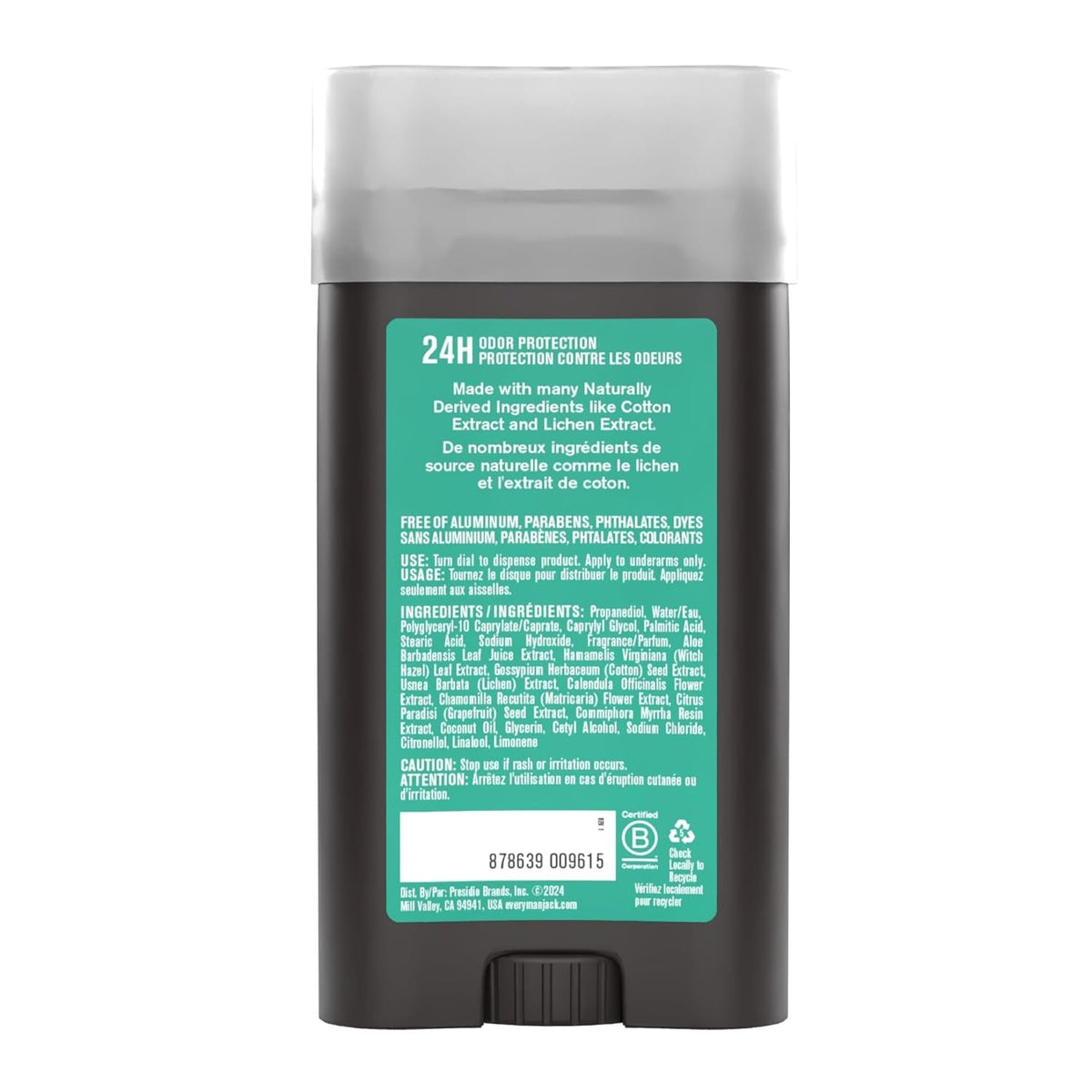 Aluminum-Free Men’s Deodorant with Sea Salt & Citrus - 3 oz