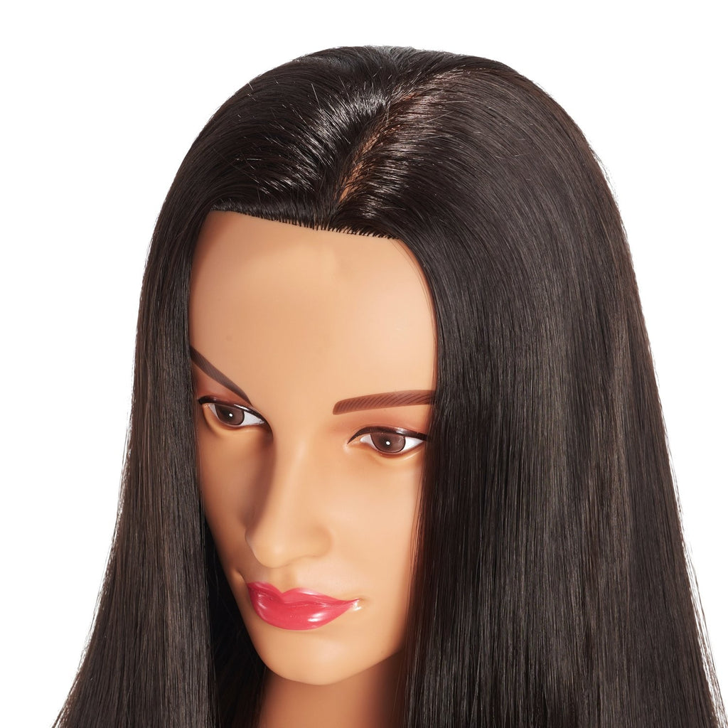 26-28 Inch Mannequin Head with Synthetic Hair for Cosmetology Training