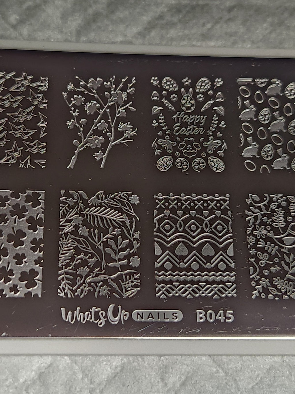 Spring Nail Stamping Plate B045 for Nail Art - What's Up Nails