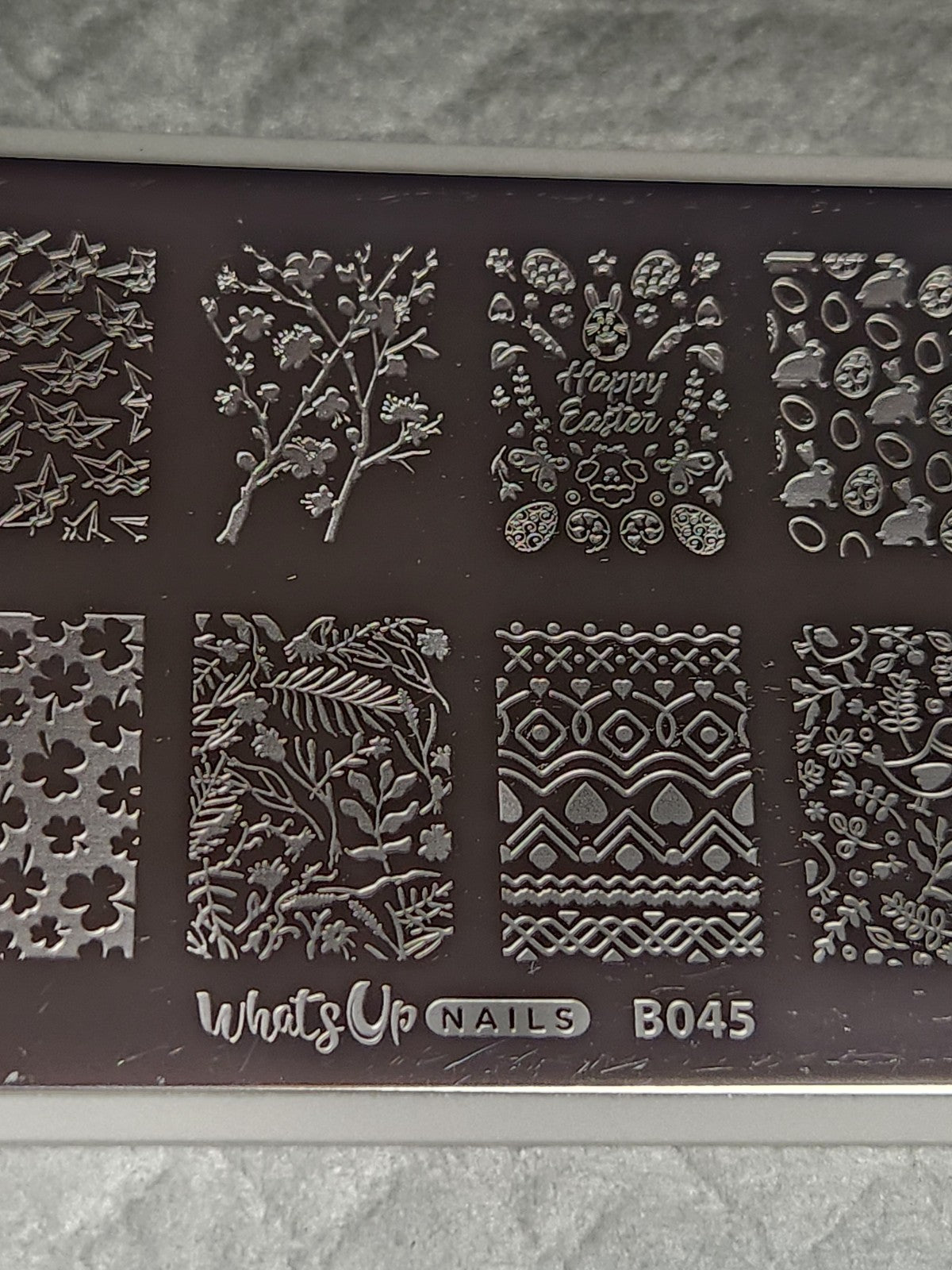 Spring Nail Stamping Plate B045 for Nail Art - What's Up Nails