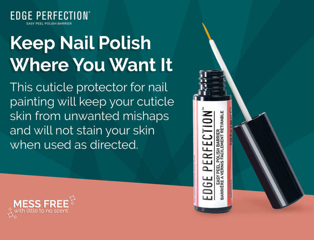 Nail Art Peel Off Barrier - Latex Protectant for Manicures, 0.25 Fl Oz with Fine Brush