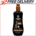 Australian Gold SPF 4 Sunscreen Spray Gel with Bronzer, 8 oz Moisturizer