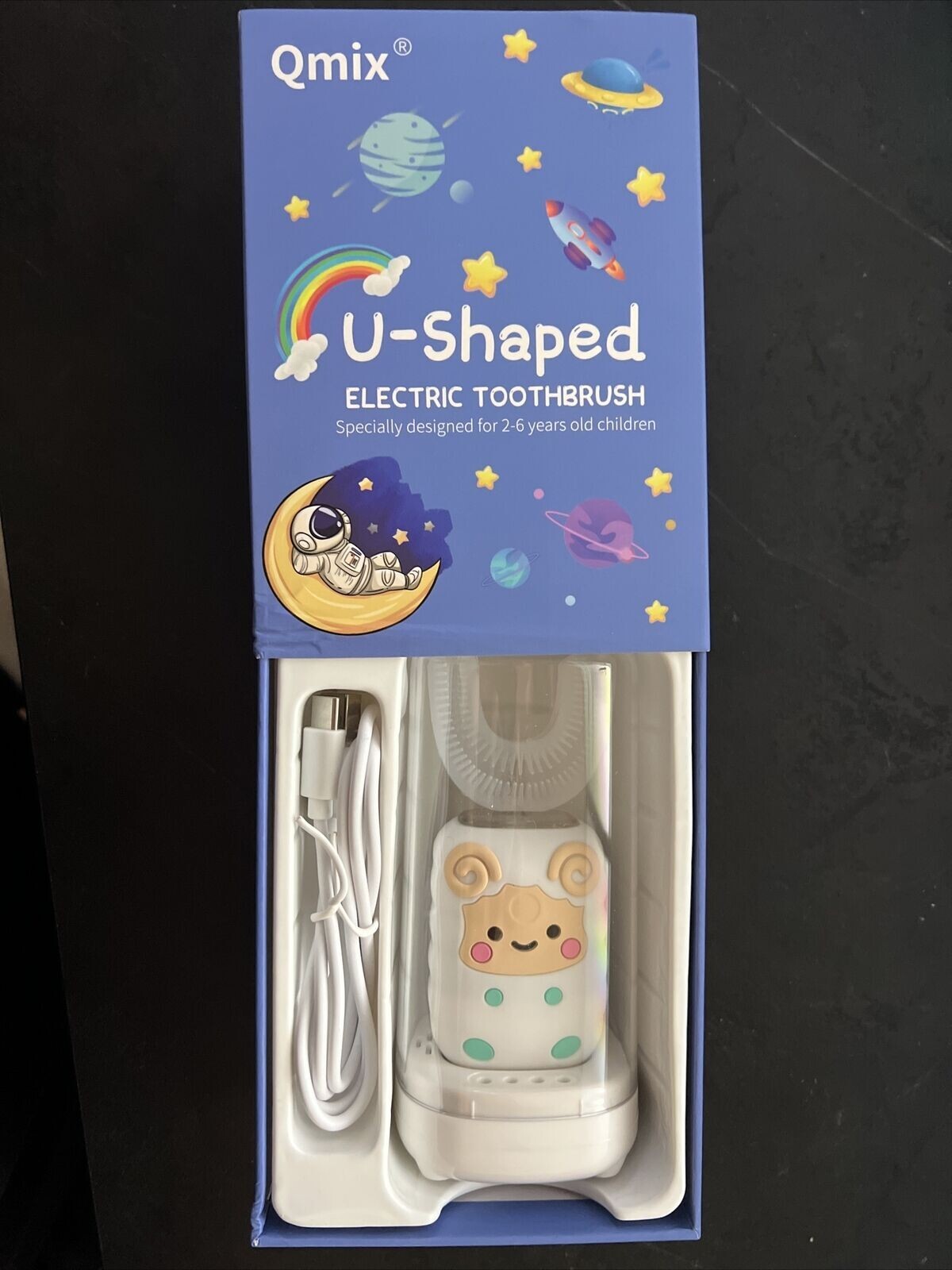 Kids Sonic Electric Toothbrush with U-Shaped Brush Head for 2-6 Years - Rechargeable