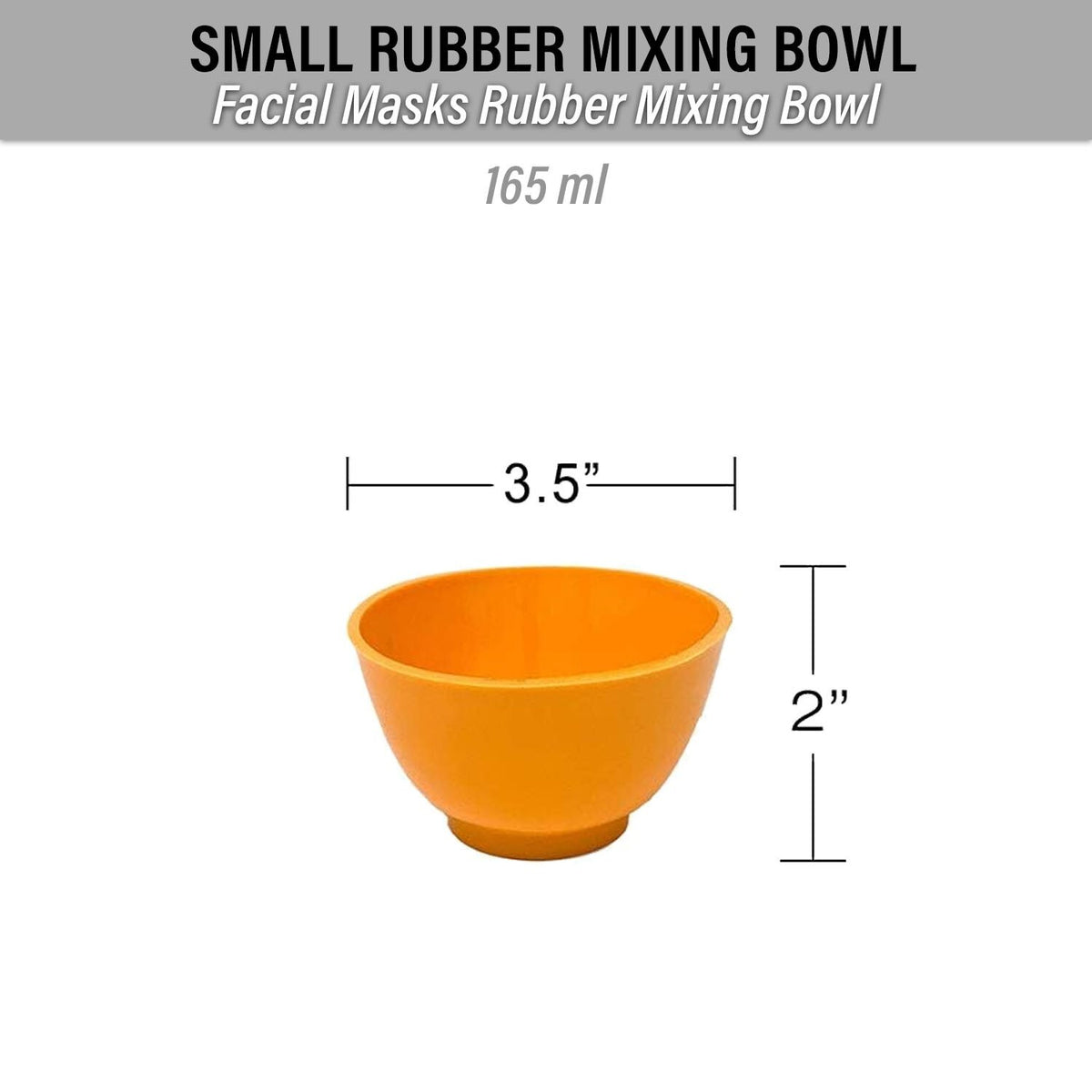 Small Rubber Mixing Bowl for Facial Masks - Set of 10 Pumpkin Color