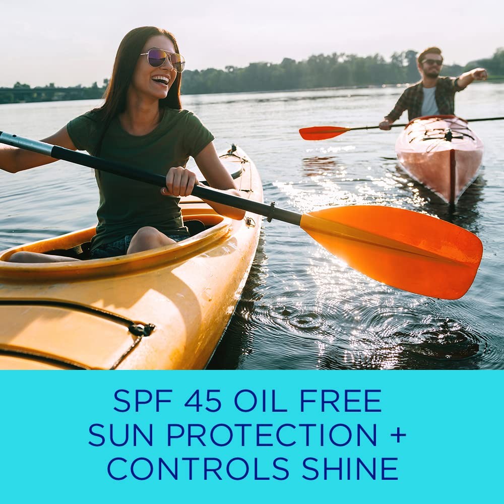 Oil-Free SPF 45 Face Sunscreen Lotion with Shine Control 2.5oz