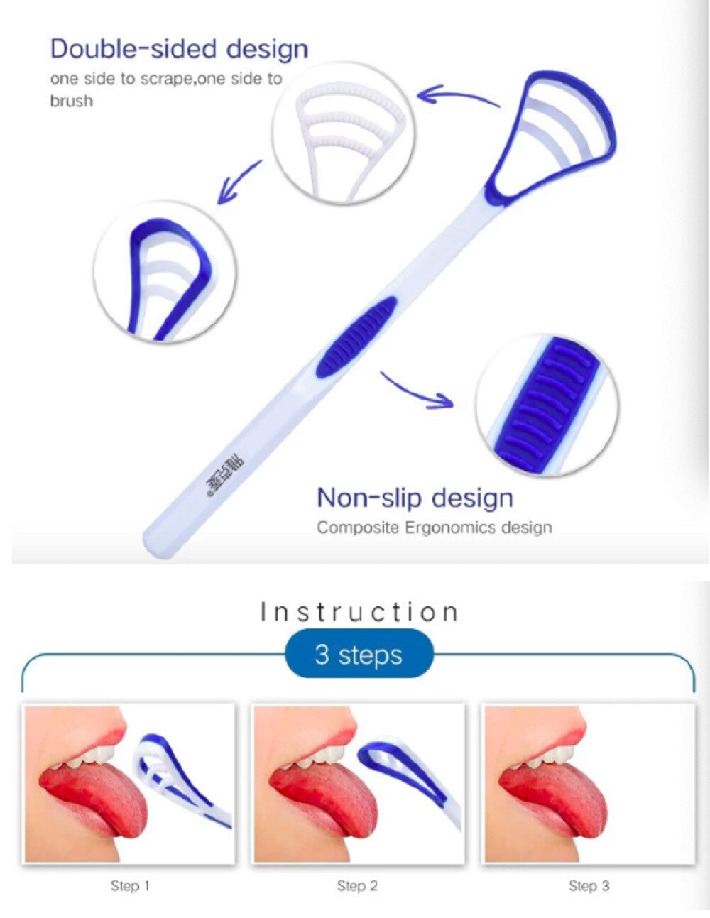 Reusable Tongue Scraper Set - Oral Hygiene Cleaner for Adults & Kids