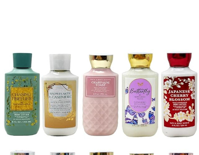Assorted Body Lotion Bundle - 5 Pack 8 Oz Moisturizing Lotions for Soft Skin