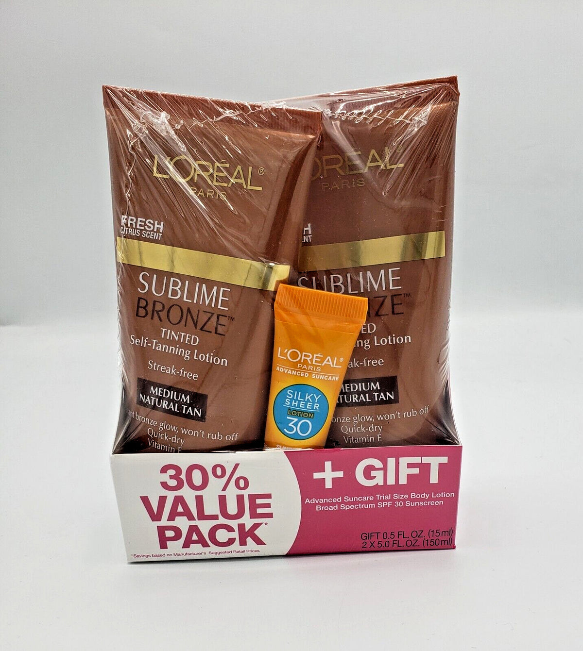 Self Tanning Lotion Set Medium Natural Tan - L'Oréal Sublime Bronze