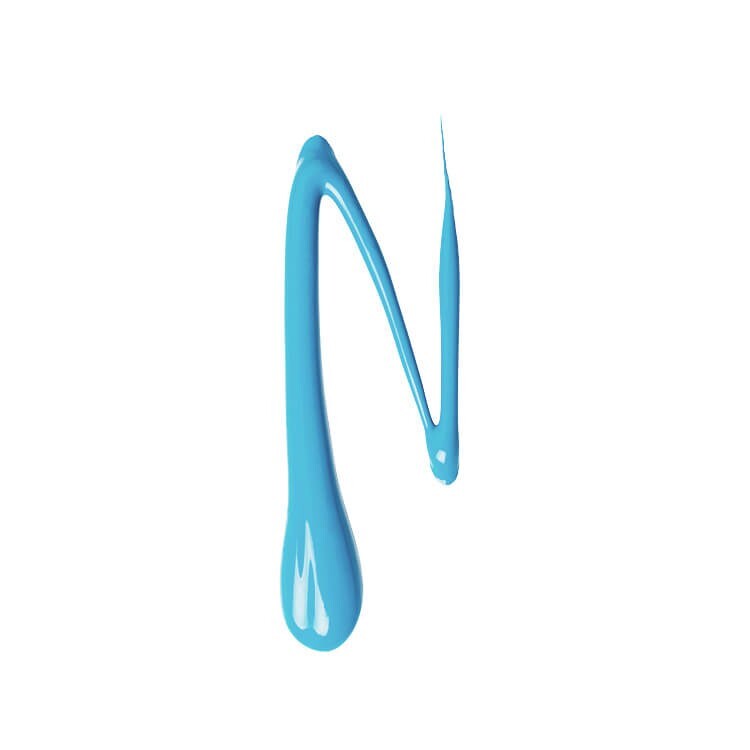 Sky Blue Nail Art Lacquer - Long Thin Brush for Striping & Freehand Design 0.33 Oz
