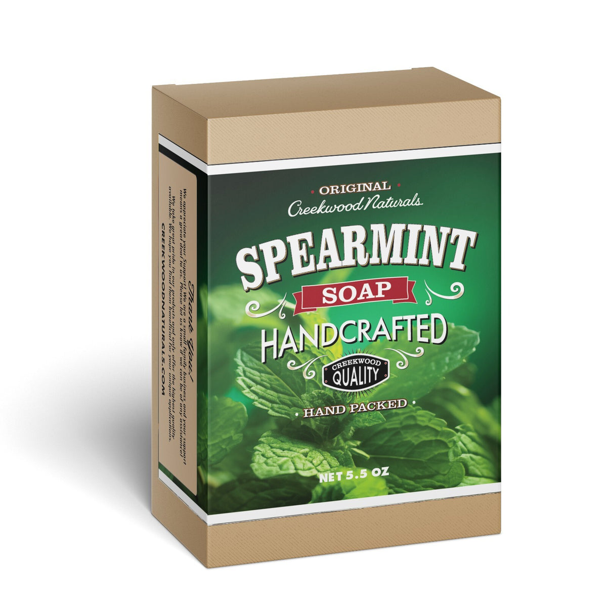 Natural Spearmint Soap Bar - Handmade, Chemical-Free, Rejuvenating