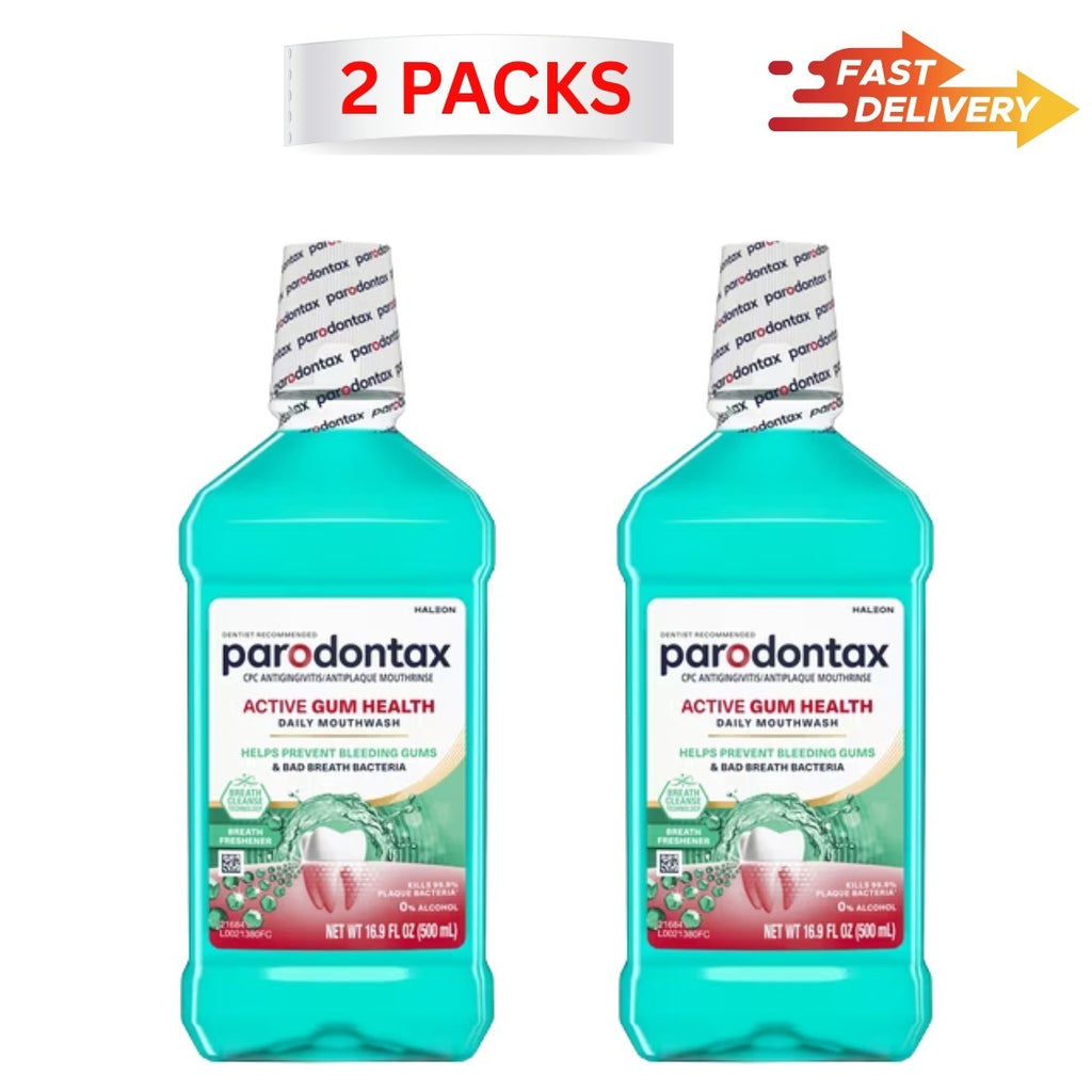 Parodontax Active Gum Health Mouthwash - Antiplaque & Antigingivitis, 16.9 Oz - Pack of 2