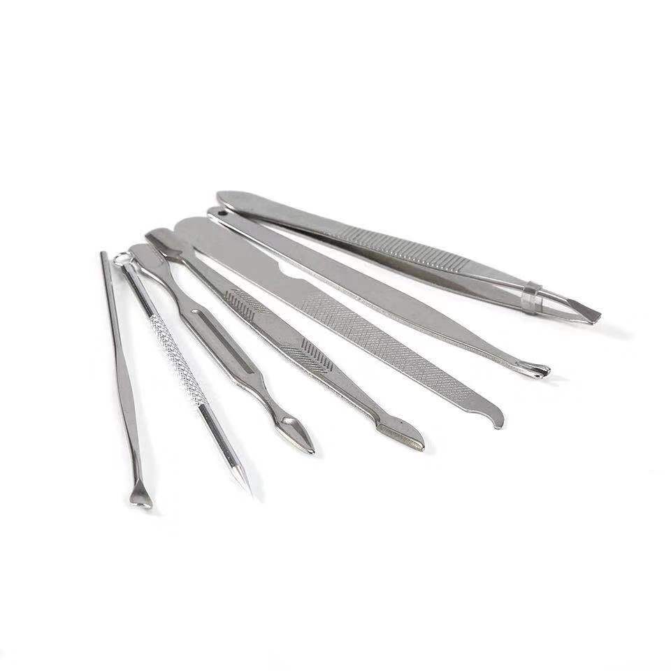 12-Piece Manicure Pedicure Set Stainless Steel Nail Clipper Grooming Kit with Case