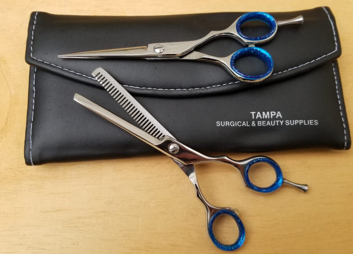 5.5 Inch Professional Hair Cutting Scissors and Thinning Shear Set - Japanese Steel
