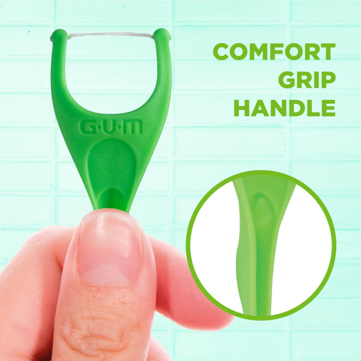 Angled Dental Floss Picks - Extra Strong, Mint Flavor for Tight Teeth, 100 Count