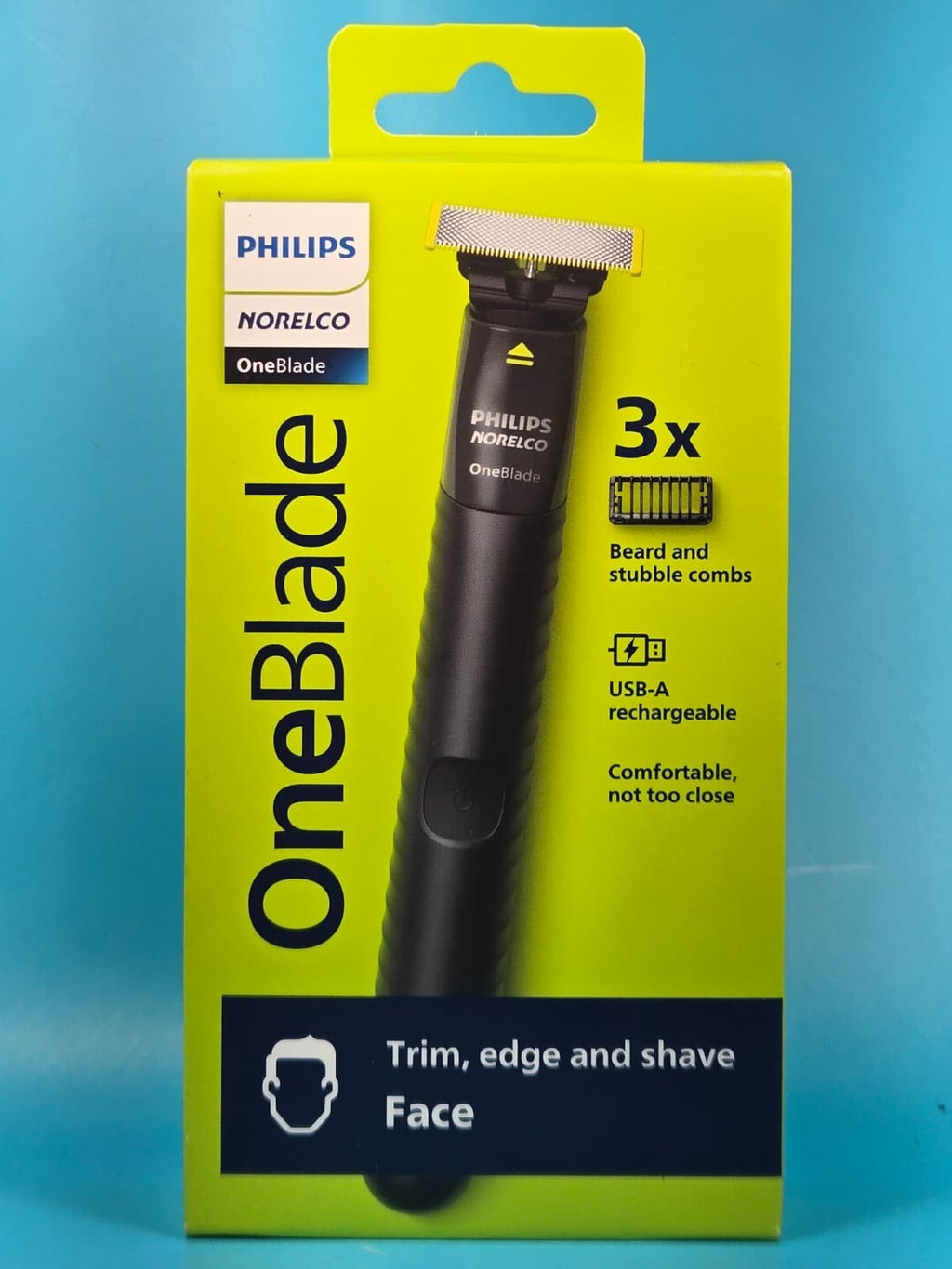 Philips Norelco OneBlade 3X Trimmer Edger Shaver Face QP1424/70