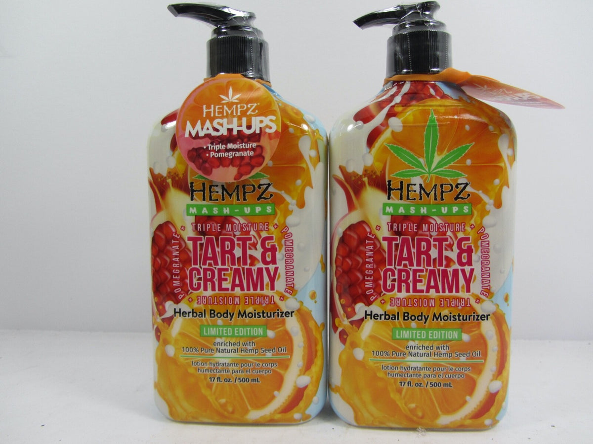Hempz 2-Pack Moisturizer Lotions - Tart & Creamy Scents, 17 oz Each
